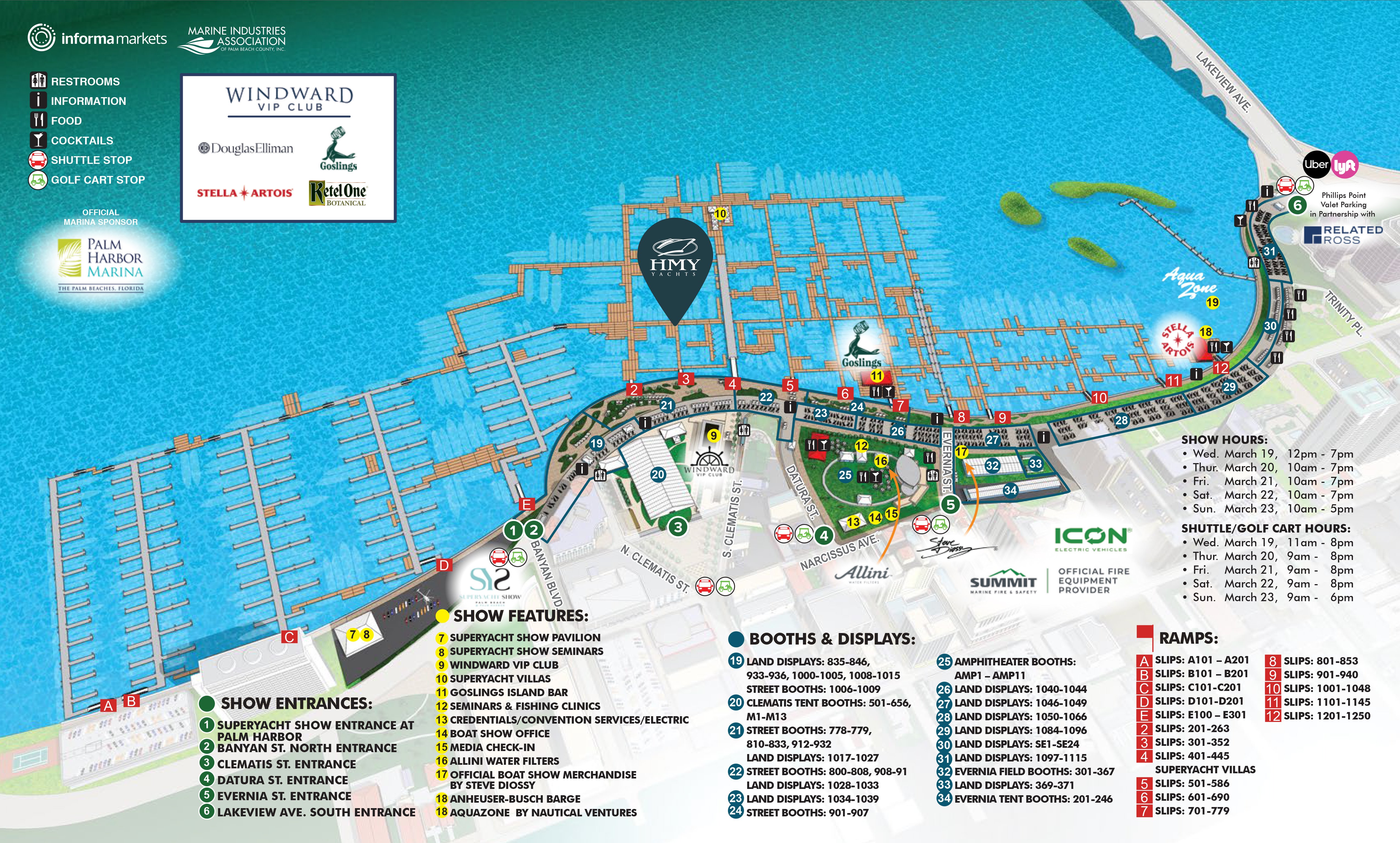 Palm Beach International Boat Show Map 2025
