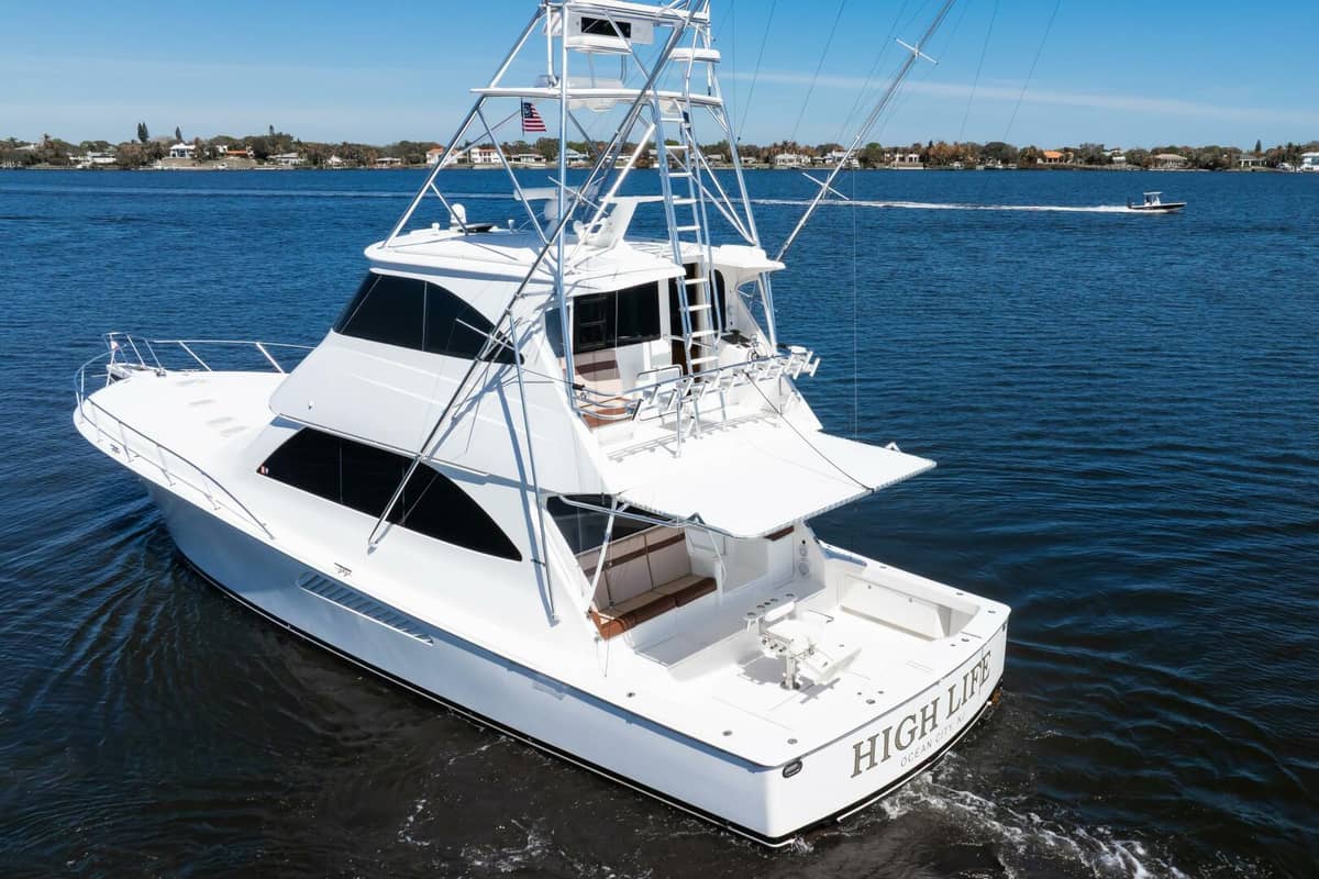 2009 Viking 64 Enclosed Bridge w/ Tower "High Life" photo 2
