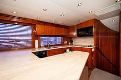 2002 Hatteras 65 Enclosed Bridge "MoonTan" photo 6