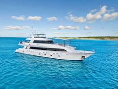 Real Summertime, built in 2000 and underwent an amazing multi-million-dollar refit in 2022, which exudes modern elegance. Its meticulously designed decks harmoniously blend indoor and outdoor living, creating the perfect environment for a luxury yacht charter. The sophisticated interior, masterfully designed by SW Designs out of Miami FL, radiates modern refinement, comfort, and impeccable aesthetic sensibility.

More than just a vessel, Real Summertime offers an immersive experience tailored to its guests' desires. With accommodation up to 12 guests across 5 staterooms, and a dedicated crew of 6, this yacht offers a relaxed and opulent charter experience. Indulge yourself with the third level jacuzzi, positioned against awe-inspiring scenery, or admire the underwater lights that add a touch of spectacle and style to the beach club in the evenings. For delightful entertainment, the second level outdoor cinema allows you to enjoy your favorite movies under the stars. The ideal spot for sailing would be our spacious bow seating area, offering ample space for lounging and soaking up the sun. Rest assured, if shade is preferred, our attentive crew can easily set up the Bimini shades to provide the perfect amount of coverage. Stay connected with Starlink connectivity, or experience uninterrupted comfort. Rest assured, Real Summertime ensures a seamless and luxurious journey.

Real Summertime is equipped with Naiad Stabilizers Underway and added Zero Speed Stabilizers in October 2024.