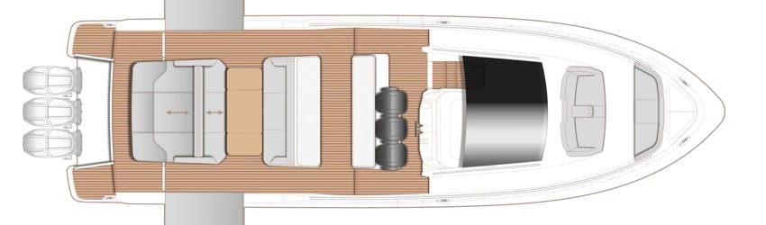 Princess C48 Open - c48-open-layout-main-deck-optional-600-outboards.webp
