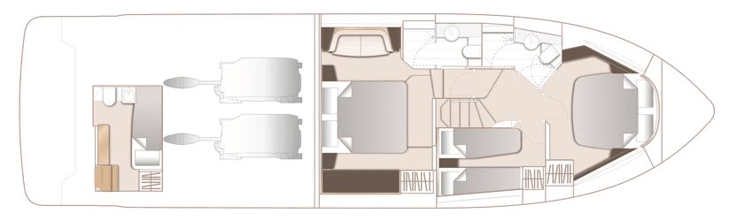 Princess F54 - f54-layout-lower-deck-transp.webp