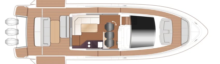 Princess C48 - c48-deck-saloon-layout-main-deck-outboards-400.webp