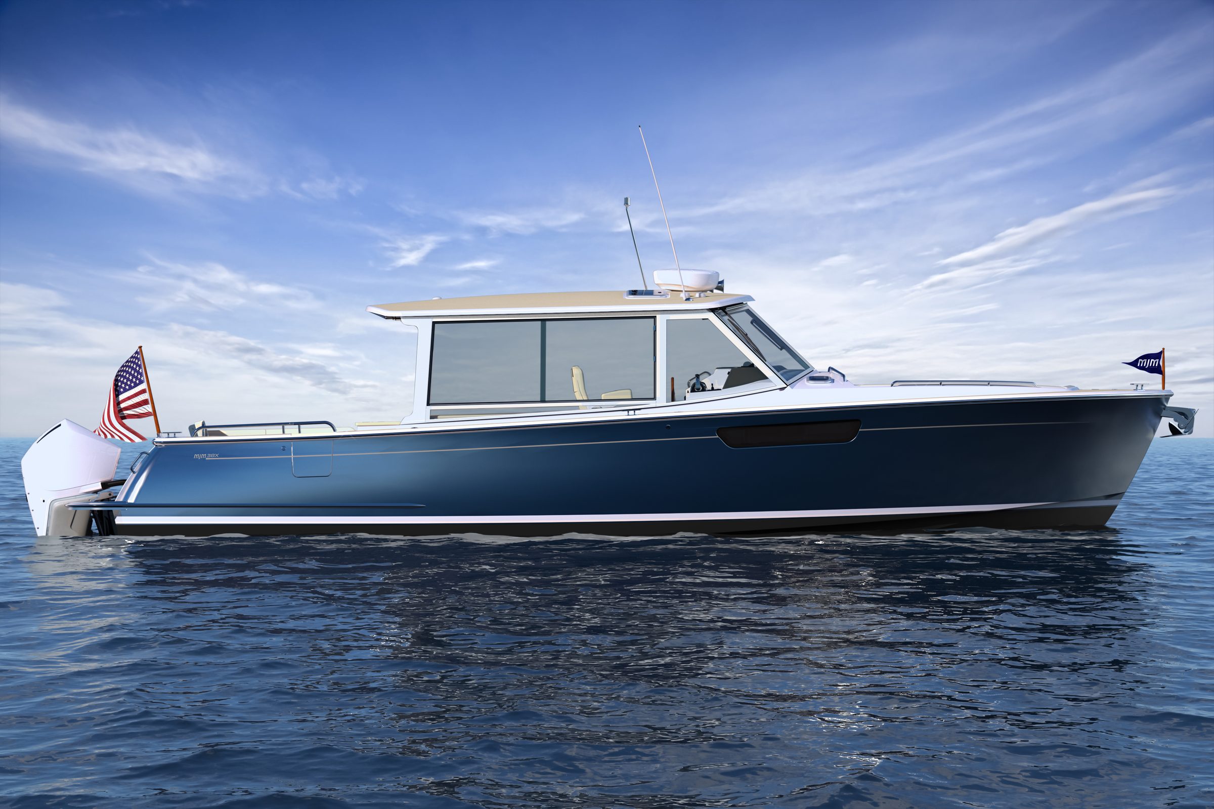 MJM 38X motor yacht exterior