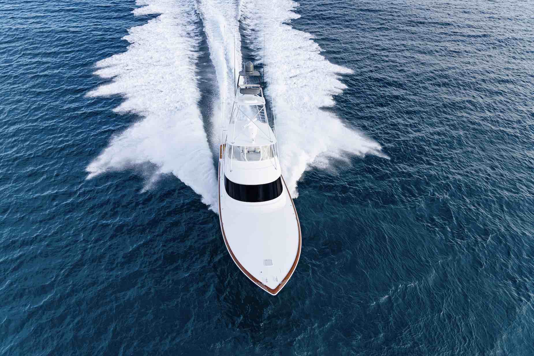 Viking 64 Open Bridge - Viking-64C-Aerial-Running-Profile