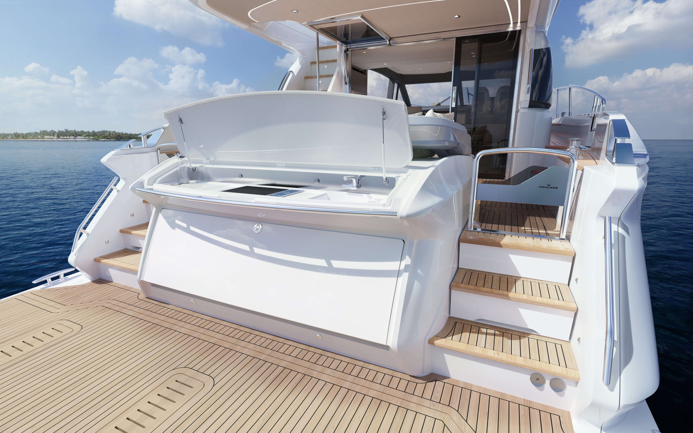 Princess F58 - f58-exterior-cgi-transom-optional-barbecue-1
