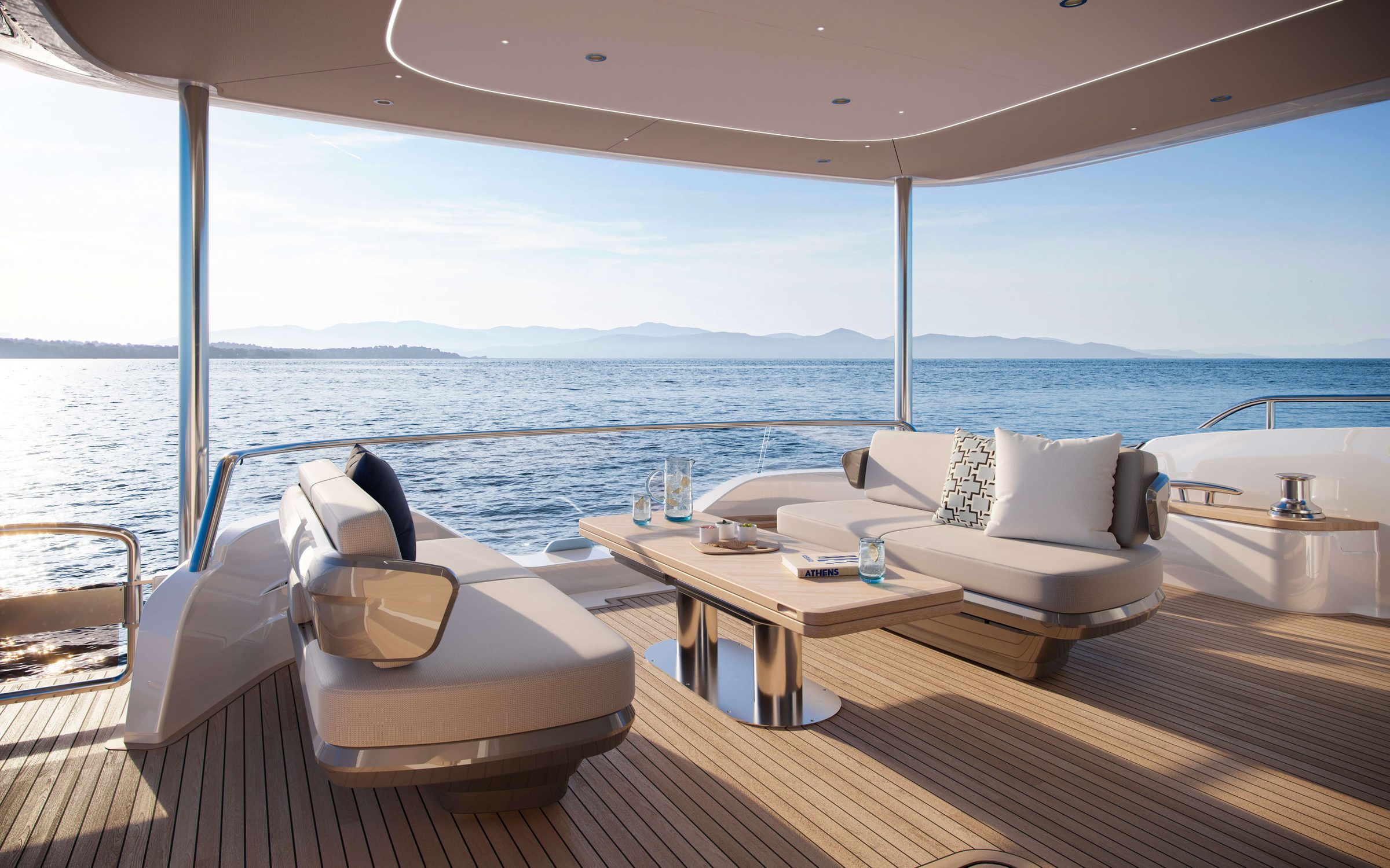 Princess Y80 - y80-exterior-cockpit-with-optional-seating-in-coffee-table-position-cgi