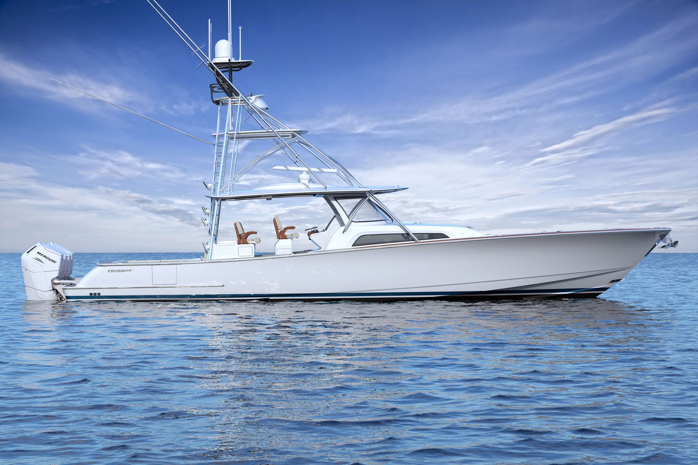 Valhalla Boatworks V-55 - MPYD_507-V55-3D-Rendering_Water_White_Tower1