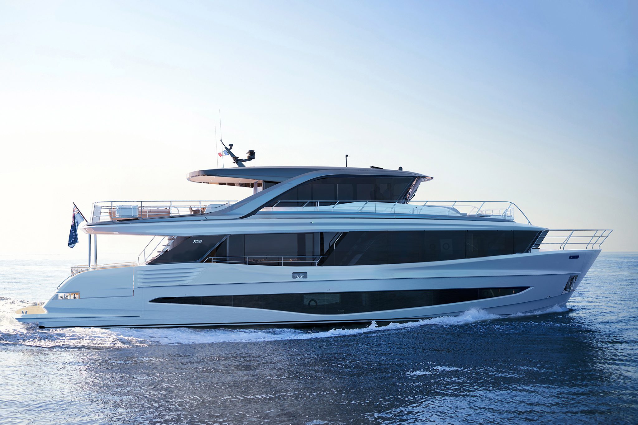 Princess X90 motor yacht exterior