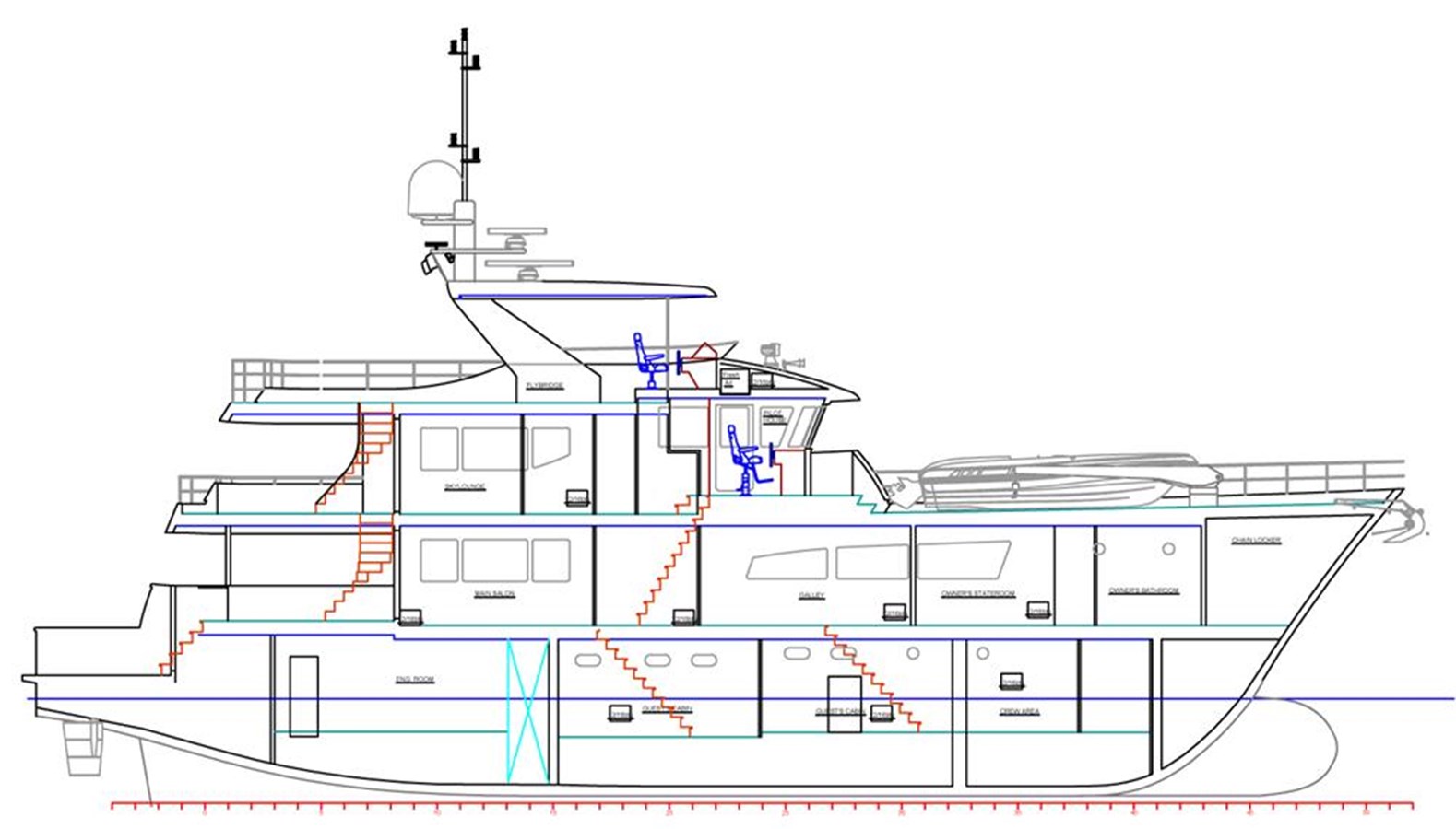 2028 ALL OCEAN YACHTS Tri- Deck Explorer Yacht "ALL OCEAN YACHTS 100' FIBERGLASS" - photo 3