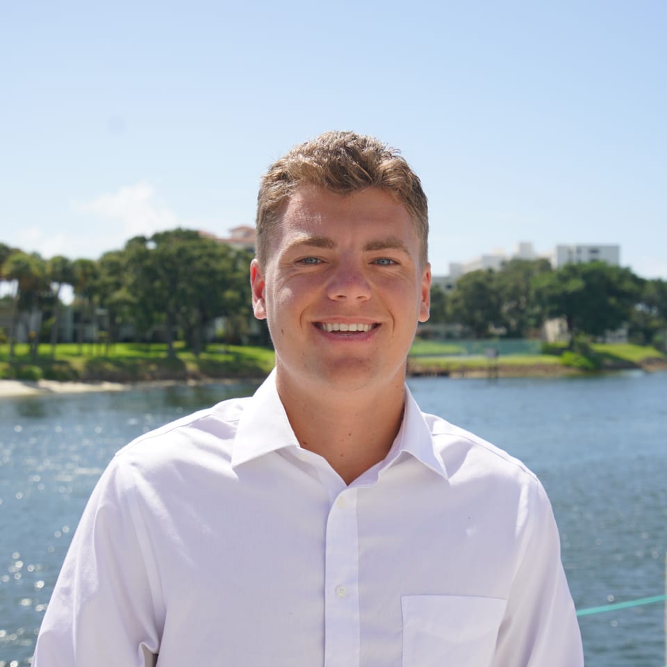 Portrait of Blake Satterfield, HMY Yachts broker in North Palm Beach, FL.