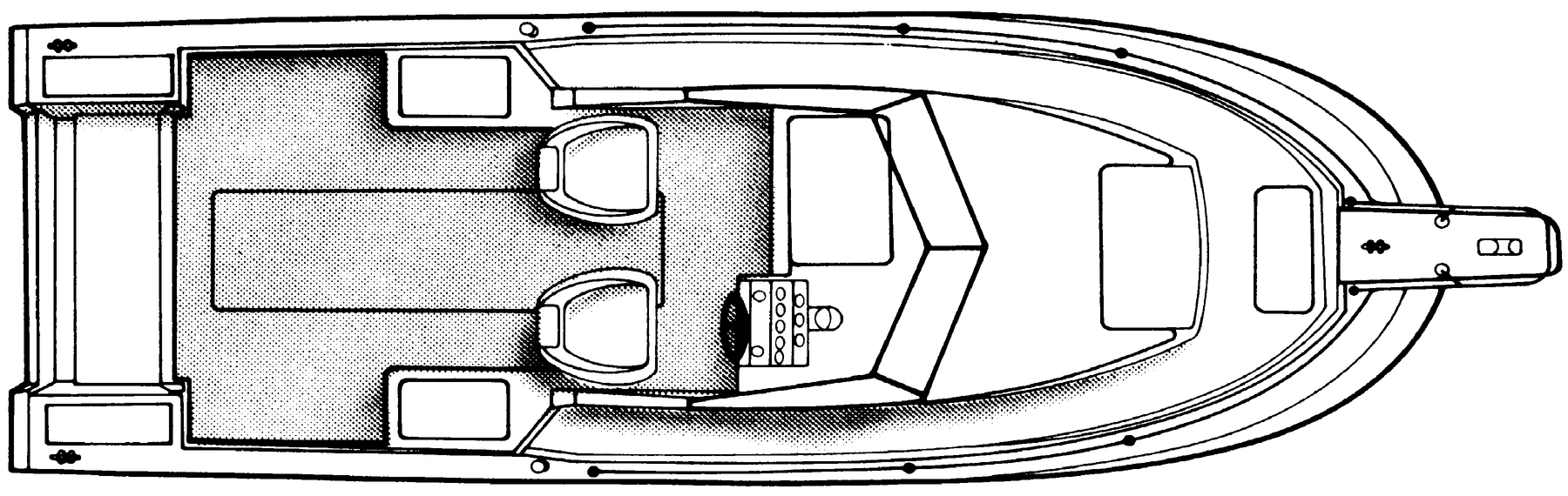 Chris Craft Yachts 216 Sea Hawk floor plan