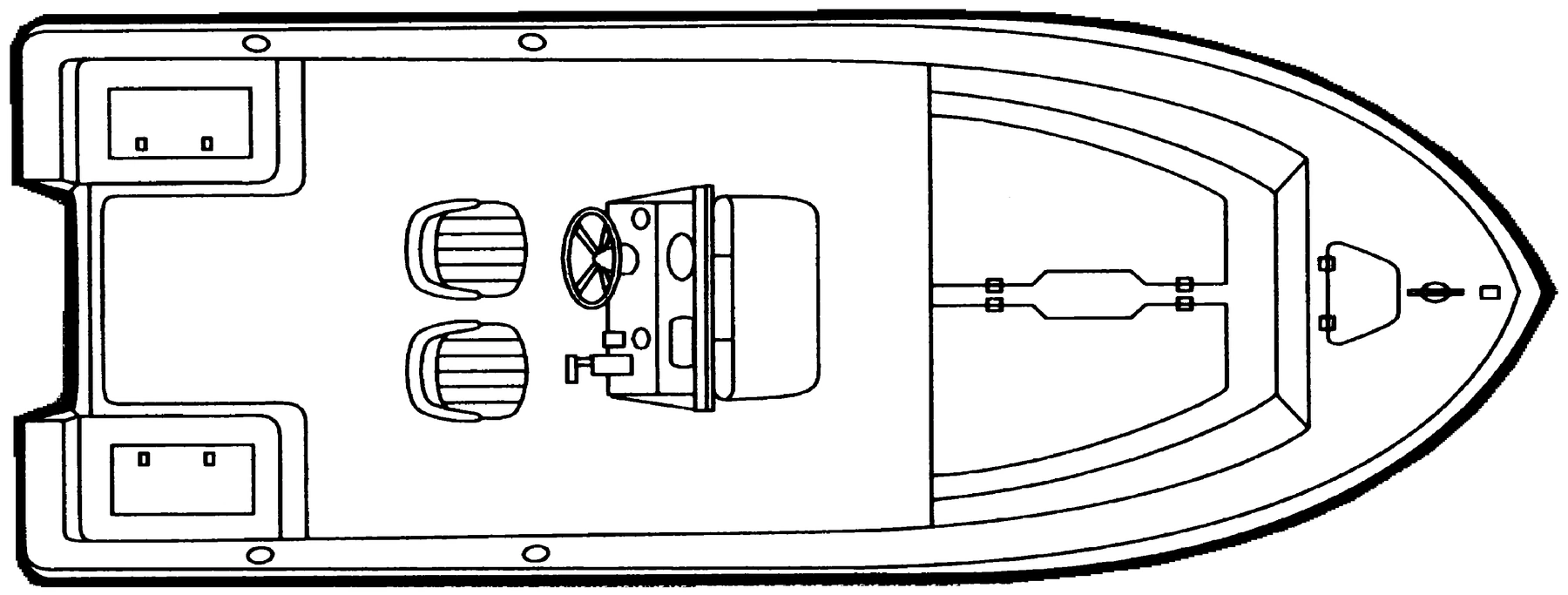 Cobia 194 Center Console floor plan