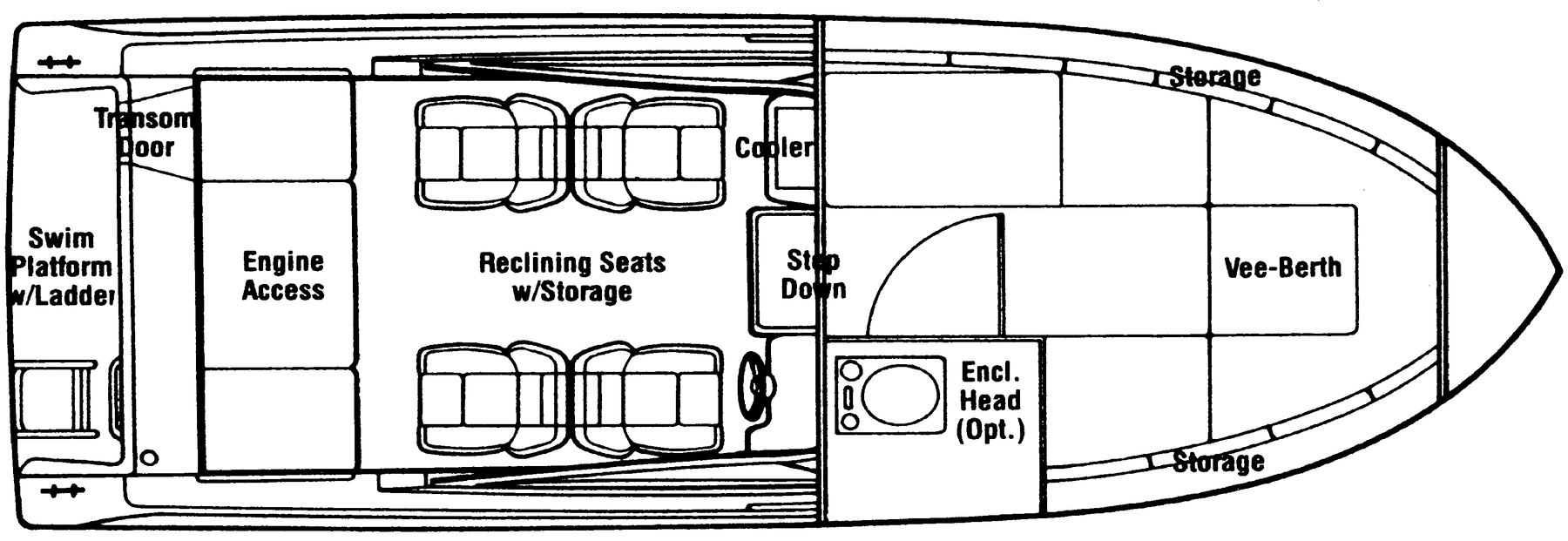 Four Winns 225 Sundowner floor plan