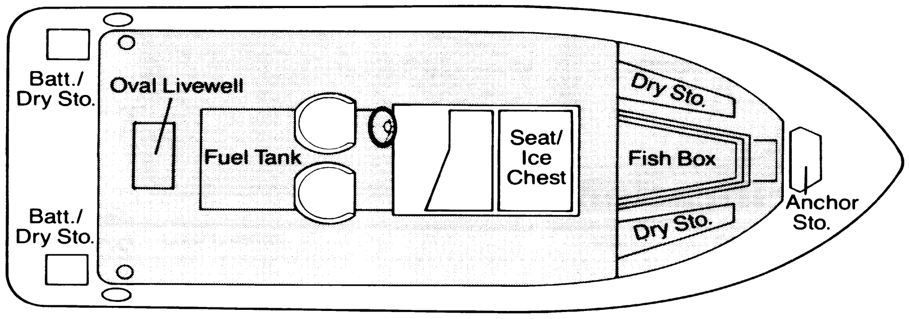 Hydra-Sports 2000 Center Console floor plan