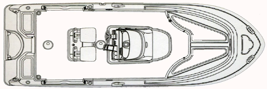 Hydra-Sports 2200 Center Console floor plan