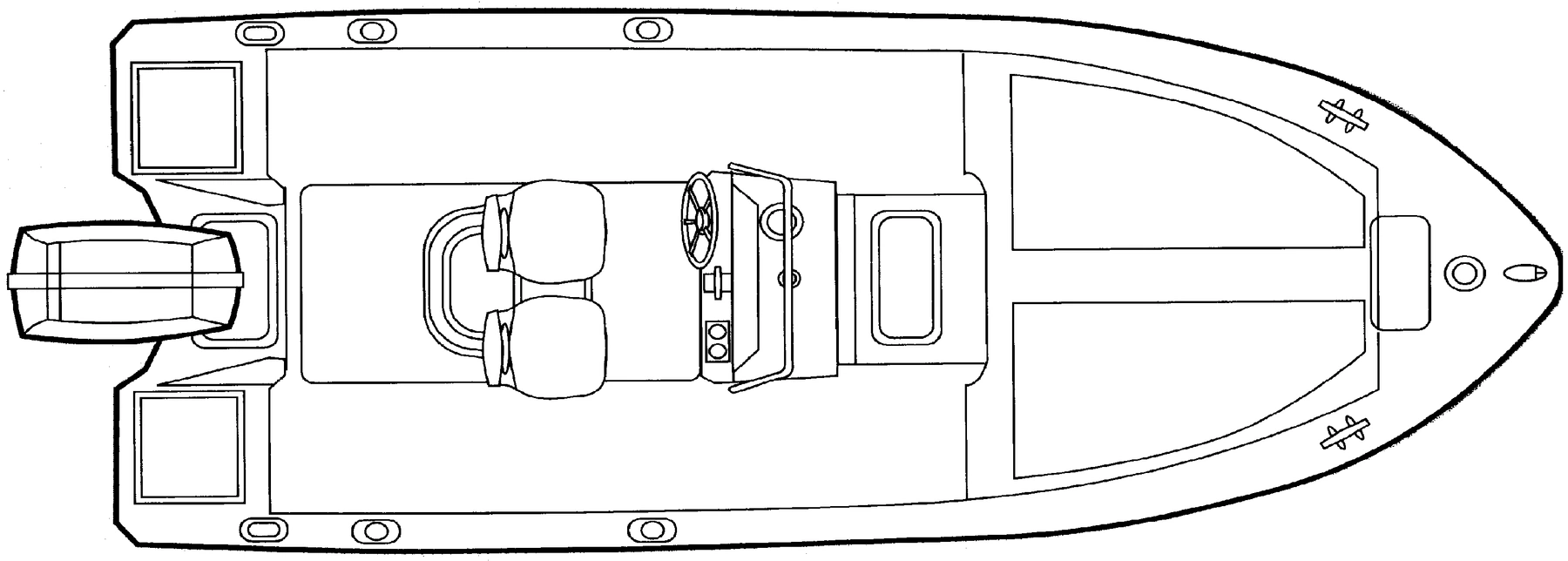 Robalo 1820 Center Console floor plan