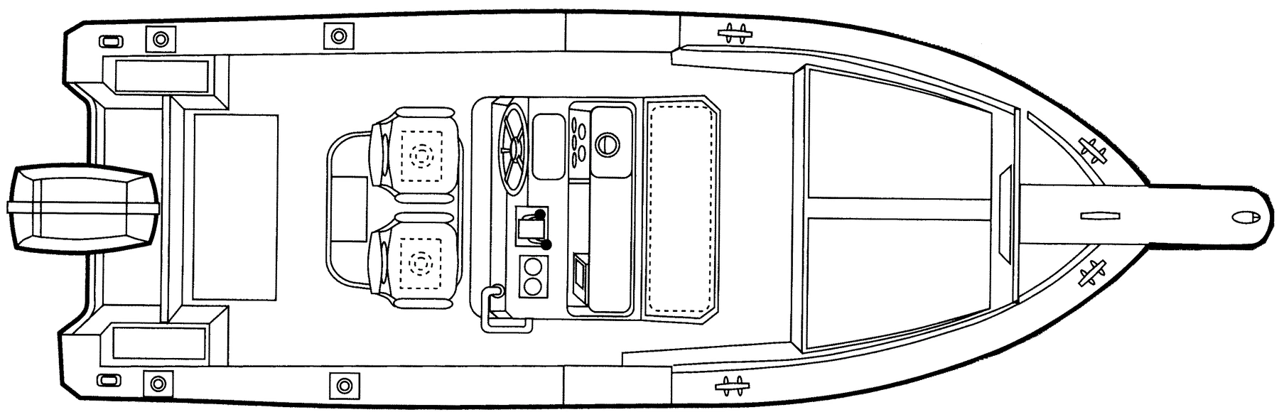 Robalo 2120 Center Console floor plan