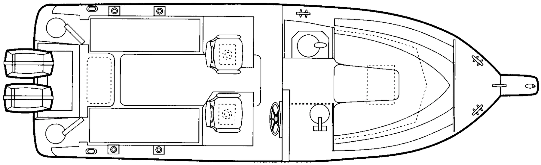 Robalo 2440 Walkaround floor plan