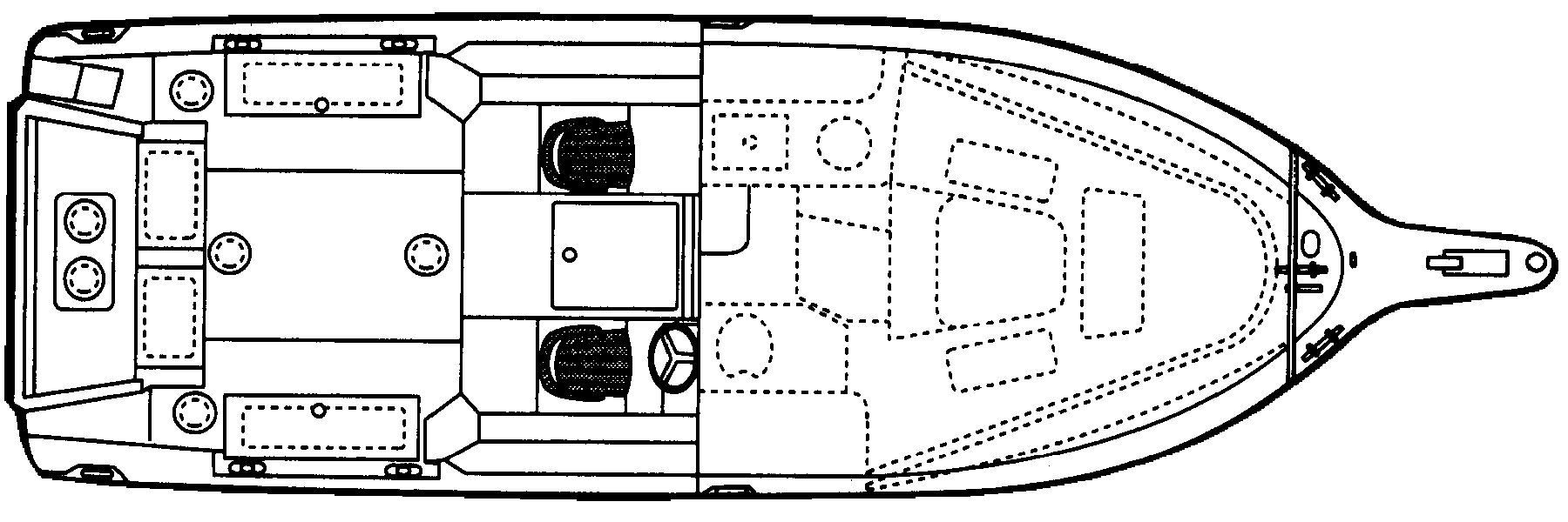 Robalo 2440 Walkaround floor plan