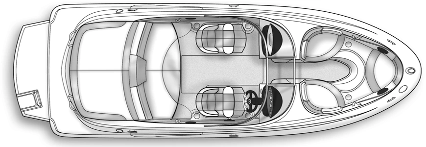 Sea Ray Yachts 220 Sundeck floor plan