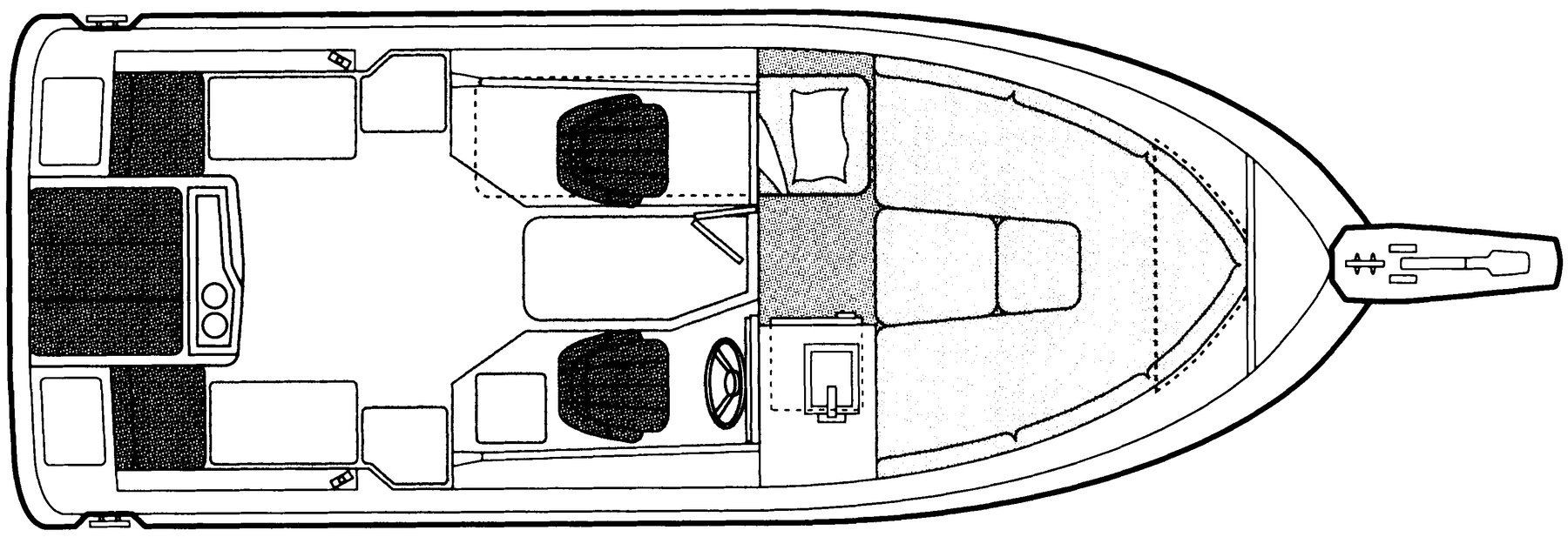 Trophy 2352 Walkaround floor plan