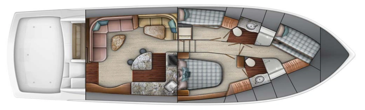Viking Yachts 50 Convertible floor plan