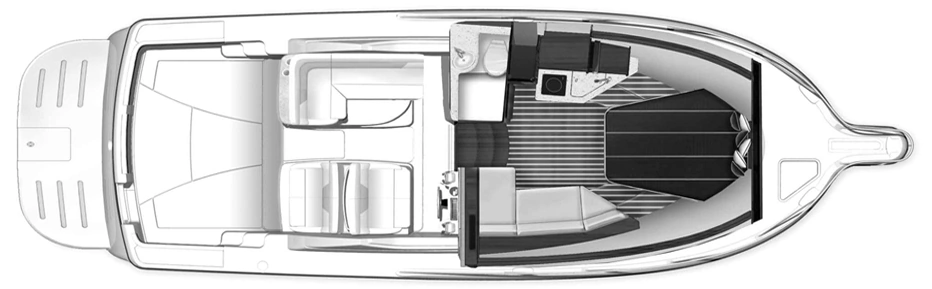 Tiara Yachts 3100 Open floor plan