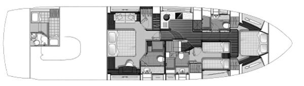 Sunseeker Yachts 68 Sport Yacht floor plan