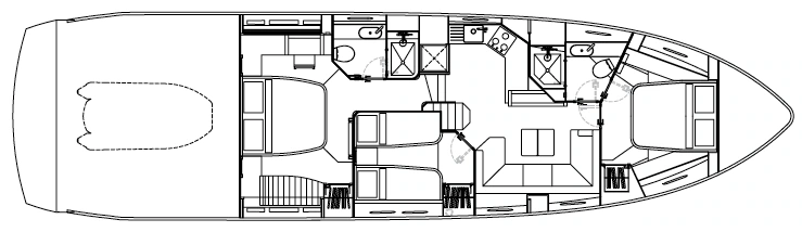 Sunseeker Yachts Predator 60 floor plan