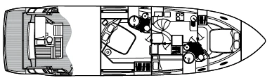 Sunseeker Yachts Manhattan 52 floor plan