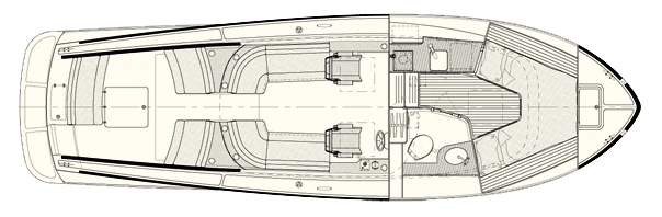 Hinckley Yachts Talaria 34 floor plan