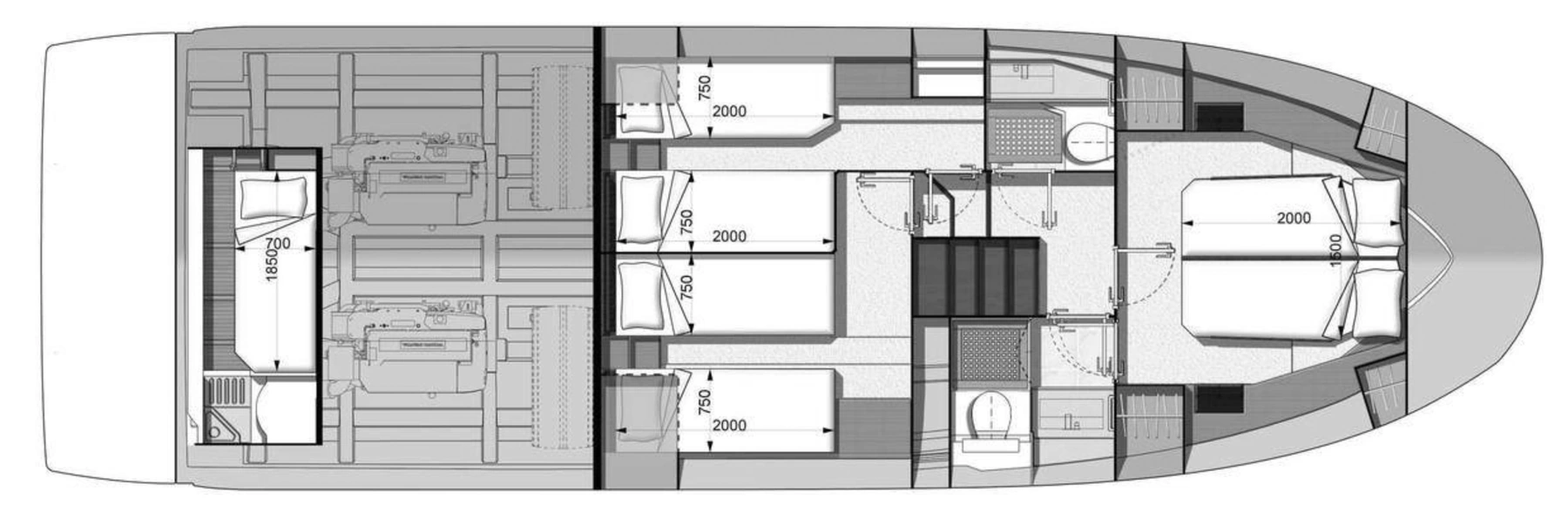Prestige Yachts 460S Coupe floor plan