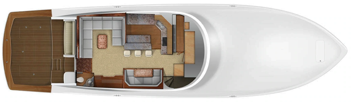 Viking Yachts 72 Convertible floor plan