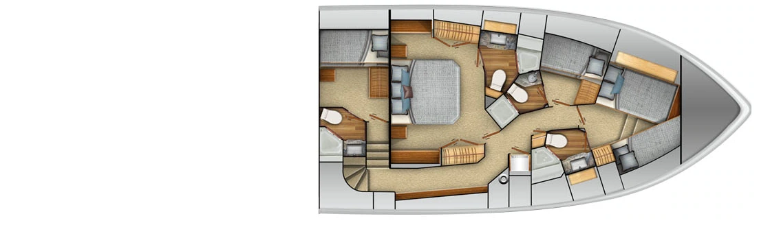 Viking Yachts 72 Convertible floor plan