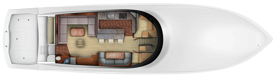 Viking Yachts 80 Convertible floor plan