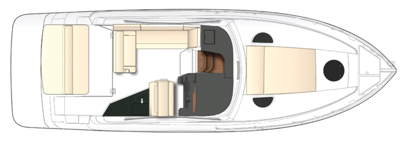 Regal Yachts 33 Express floor plan