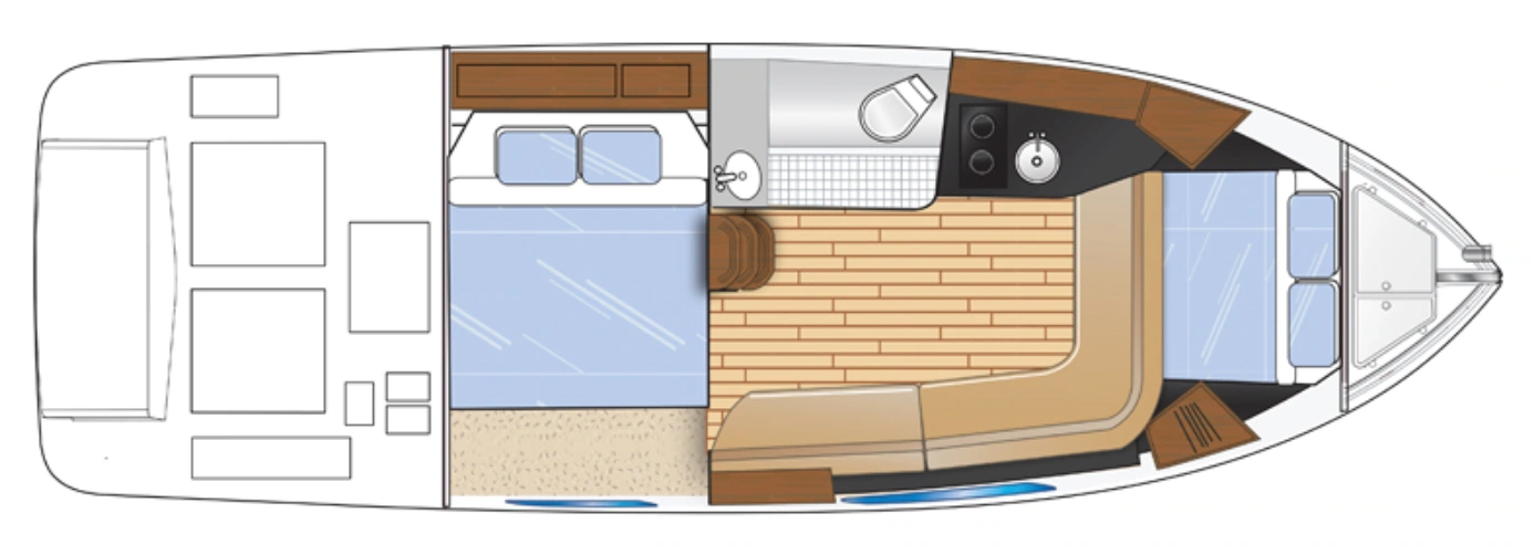 Regal Yachts 33 Express floor plan