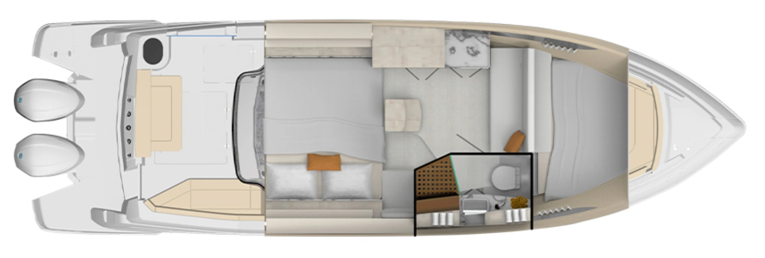 Regal Yachts 33 SAV floor plan
