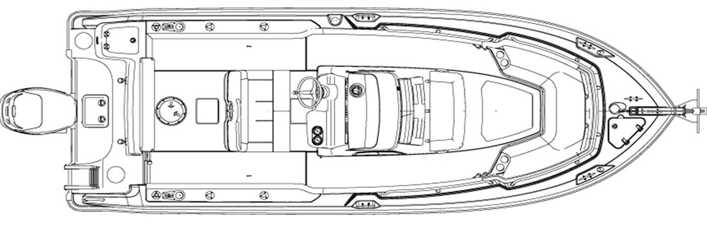 Boston Whaler 230 Outrage floor plan