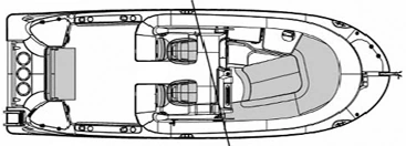 Trophy 2302 Walkaround floor plan