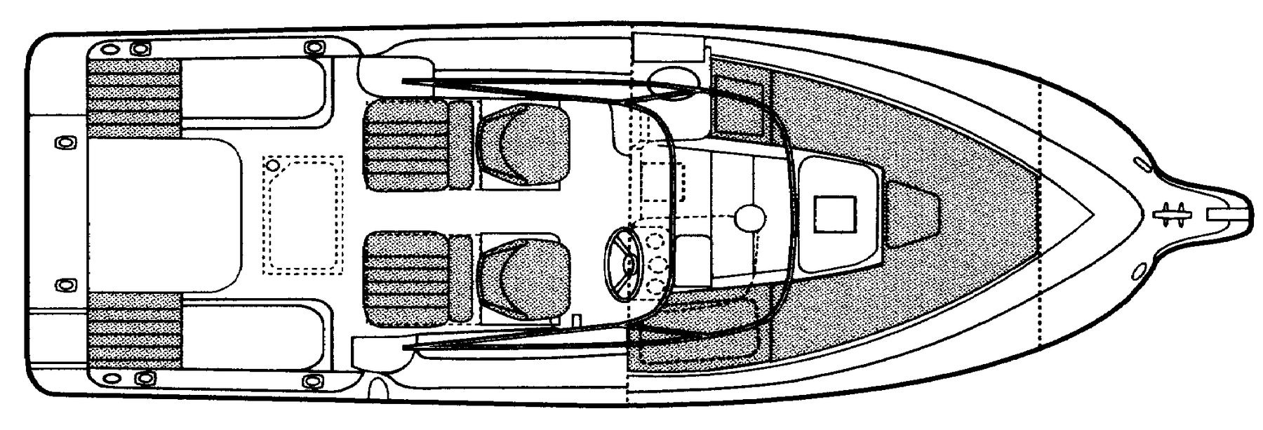 Trophy 2352 Walkaround floor plan