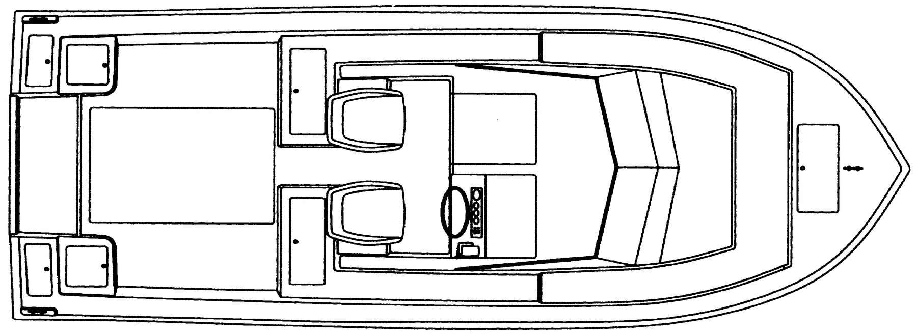 Angler 204 Walkaround floor plan
