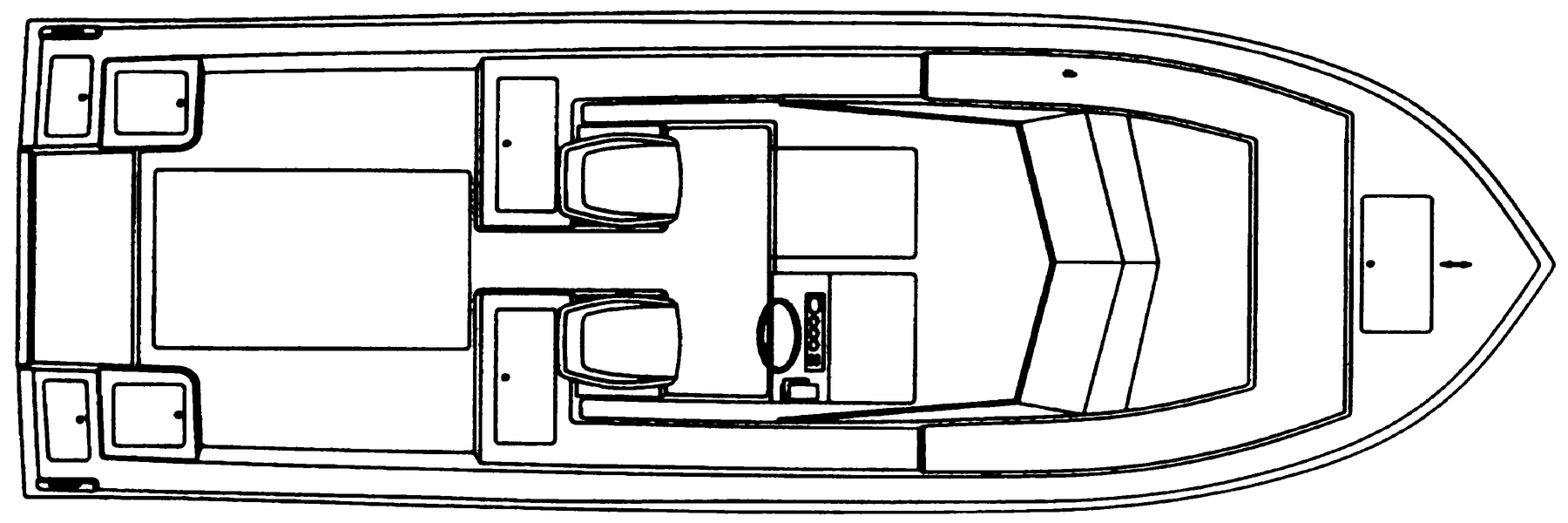 Angler 220 Walkaround floor plan
