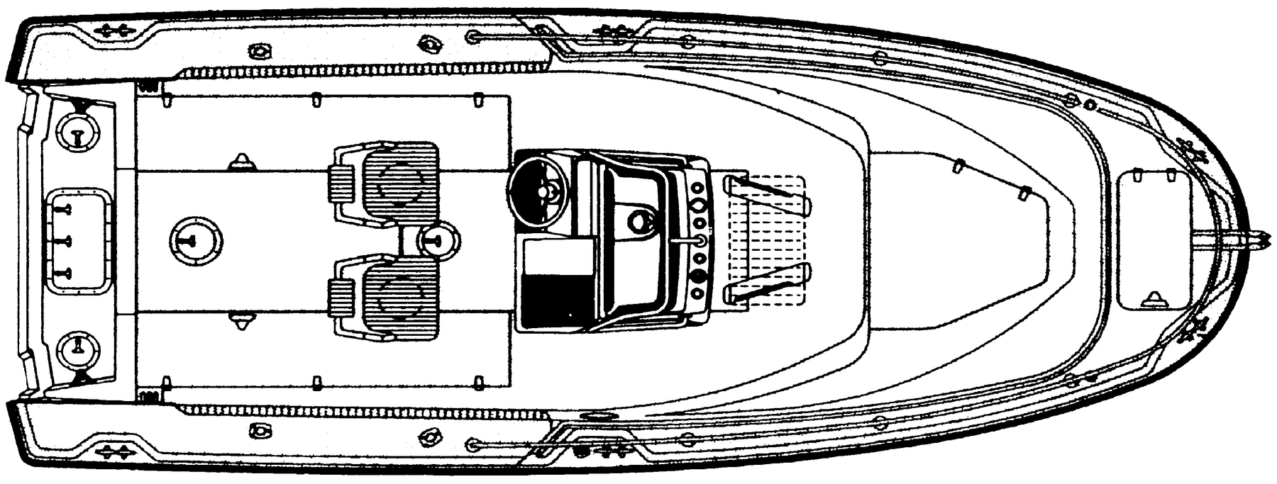 Boston Whaler 21 Outrage floor plan
