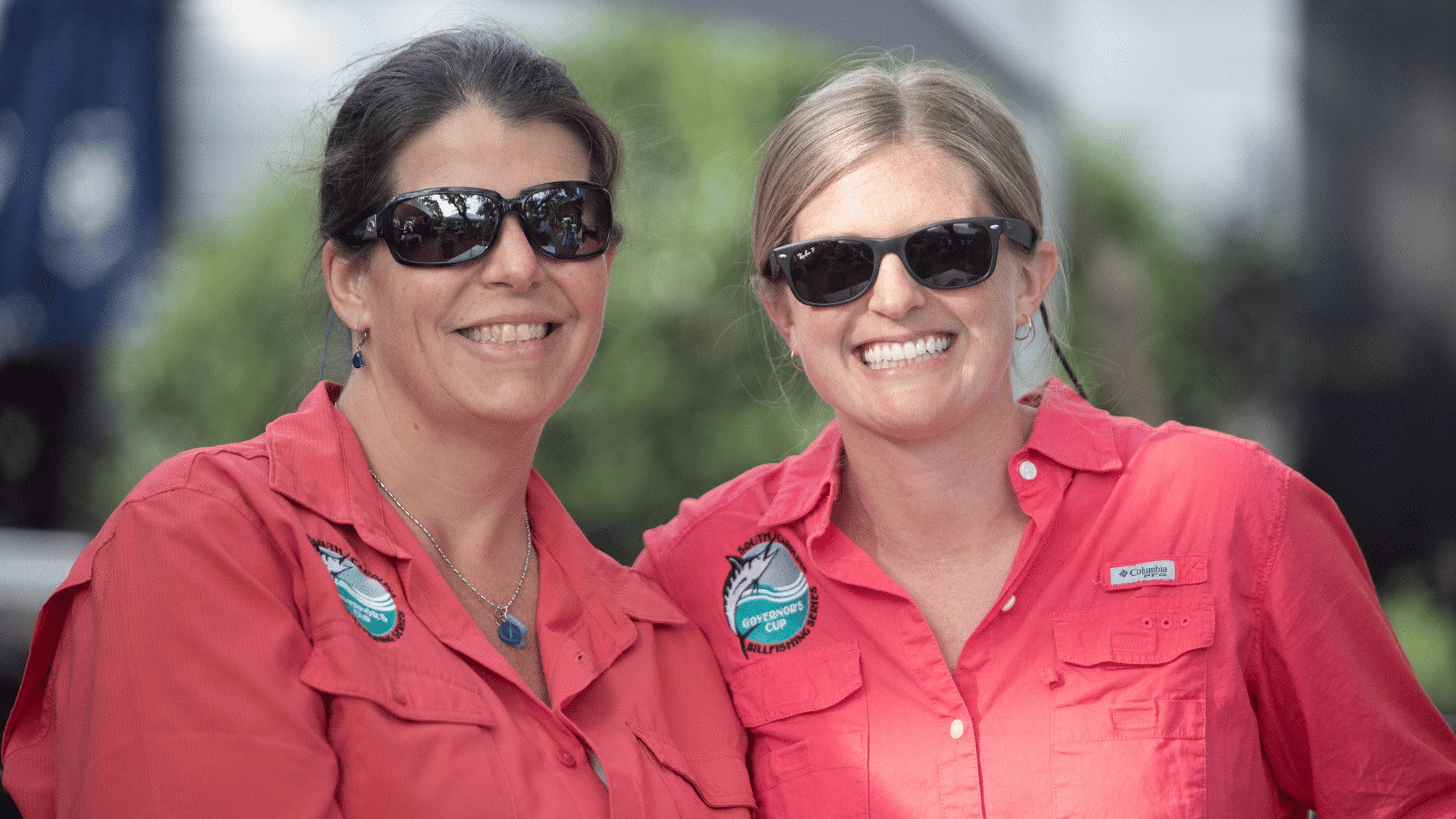 Amy Dukes and Elizabeth Gooding both smiling at the HMY Lowcountry Cup. 