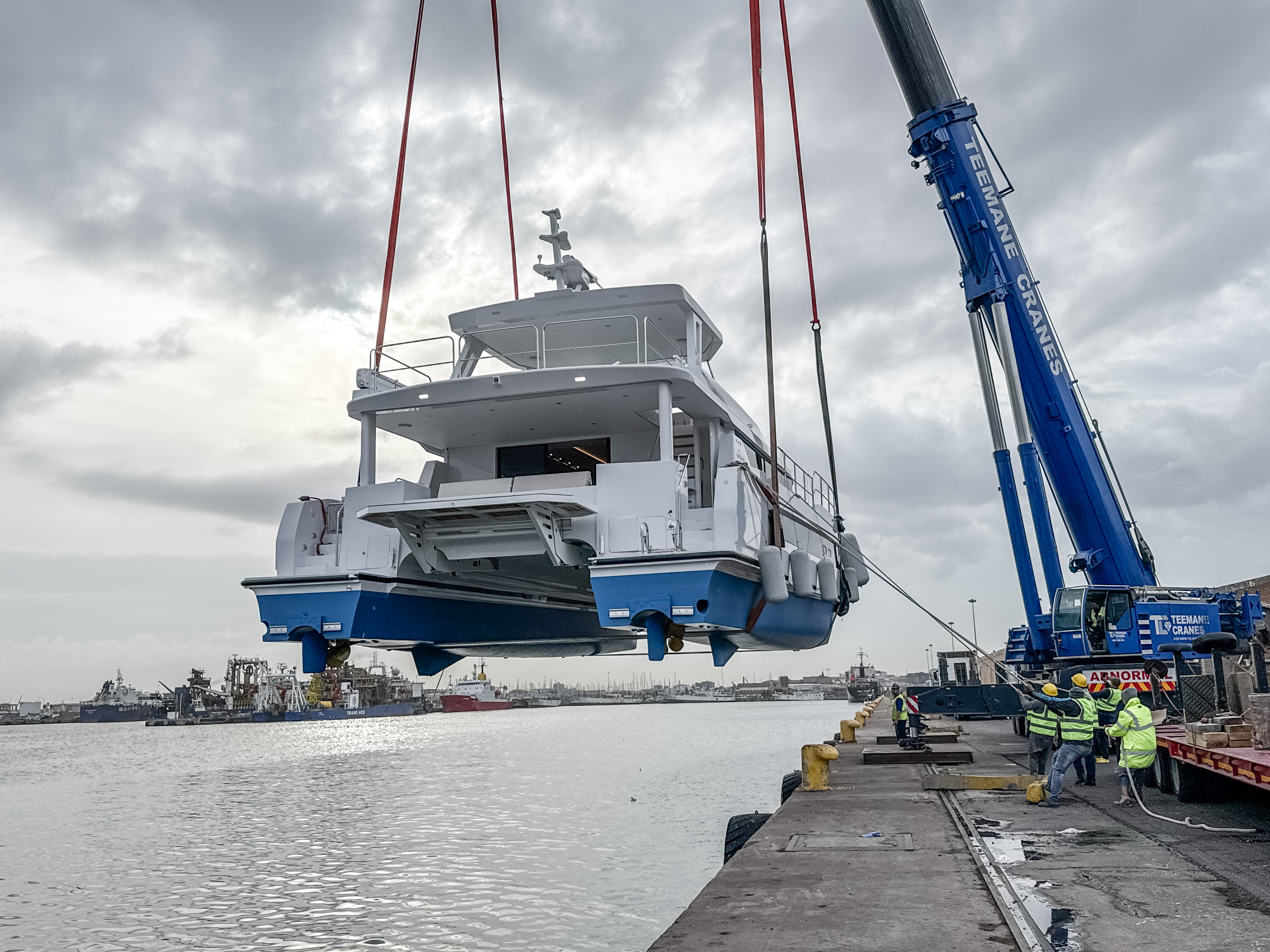 Discover Hull #008 of the Two Oceans 555 Power Cat at the Discover Boating Miami International Boat Show