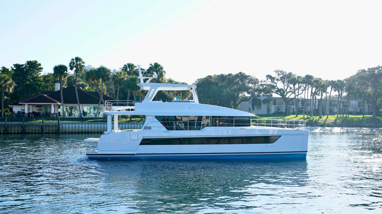 See the Two Oceans 555 Power Catamaran at the 2025 Fort… | HMY Yachts
