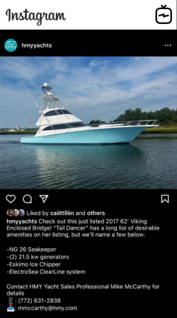 View IG Post - 2017 VIKING 62 ENCLOSED BRIDGE - Tail Dancer