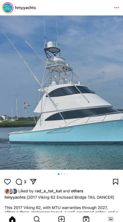 View IG Post - 2017 VIKING 62 ENCLOSED BRIDGE - Tail Dancer